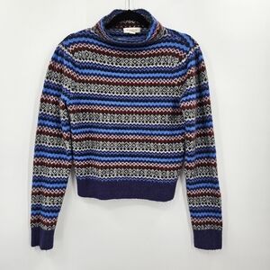 Treasure & Bond Fair Isle Wool Blend Mockneck Sweater Size M